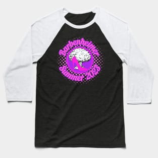 BARBENHEIMER Summer 2023. Hot Pink Stiletto Bomb. Retro Classic Style Baseball T-Shirt